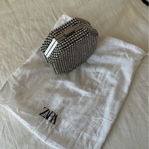 Zara Crystal Hexagon Clutch Handbag